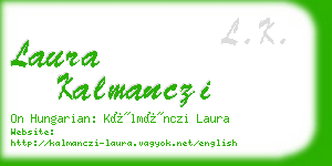 laura kalmanczi business card